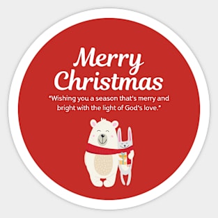 Merry Christmas Round Sticker 45 Sticker